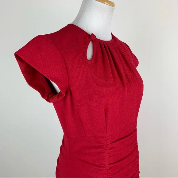 Nanette Lepore Pink Ruched Dress Sz 8 - Picture 11 of 13